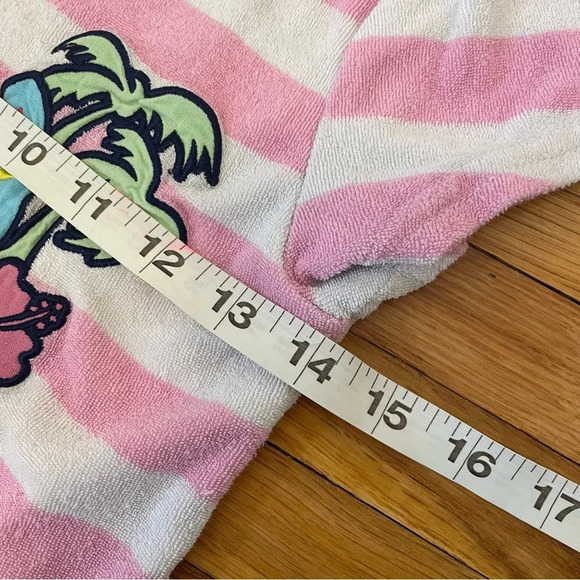 4/$25 St. Eve Girls Terry Cloth Pink Striped Full Zip Coverup Dress Size 10/12 - Picture 8 of 9